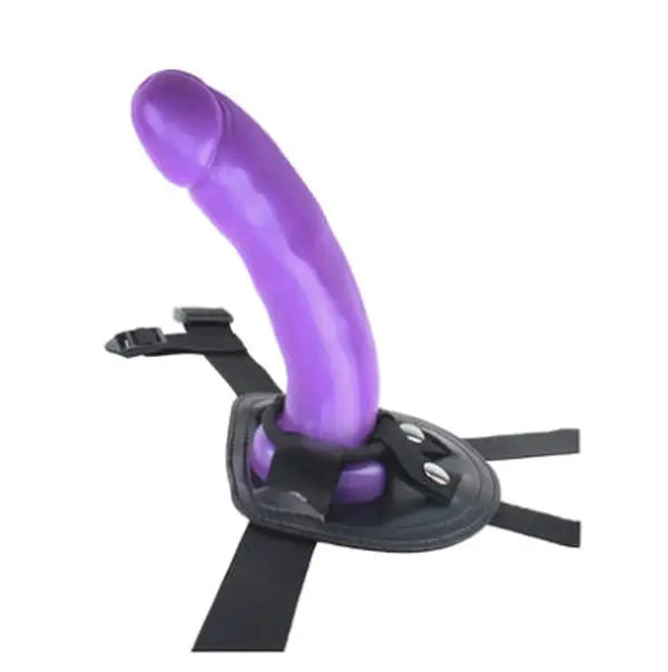 Arnés con Dildo Suave Morado La Maleta Rosada