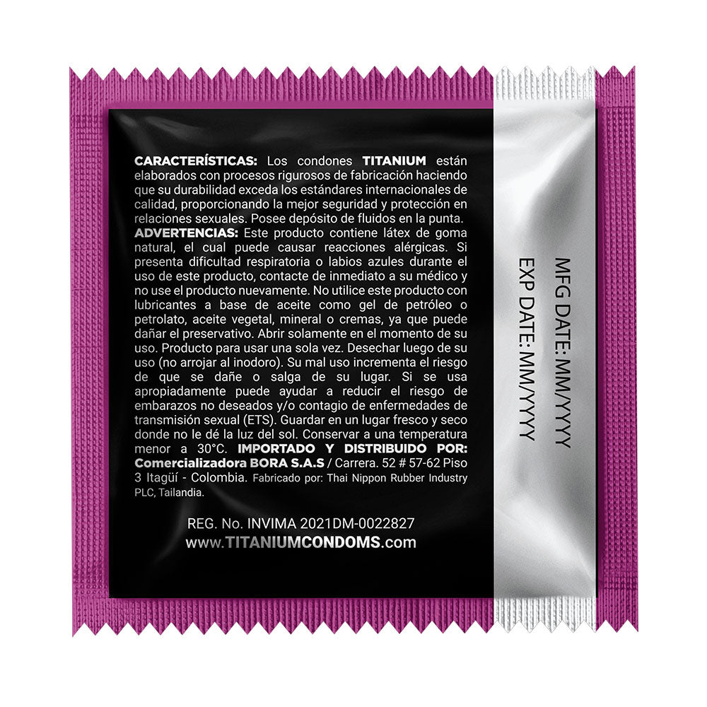 Condones Titanium Multiorgasmos x3 La Maleta Rosada