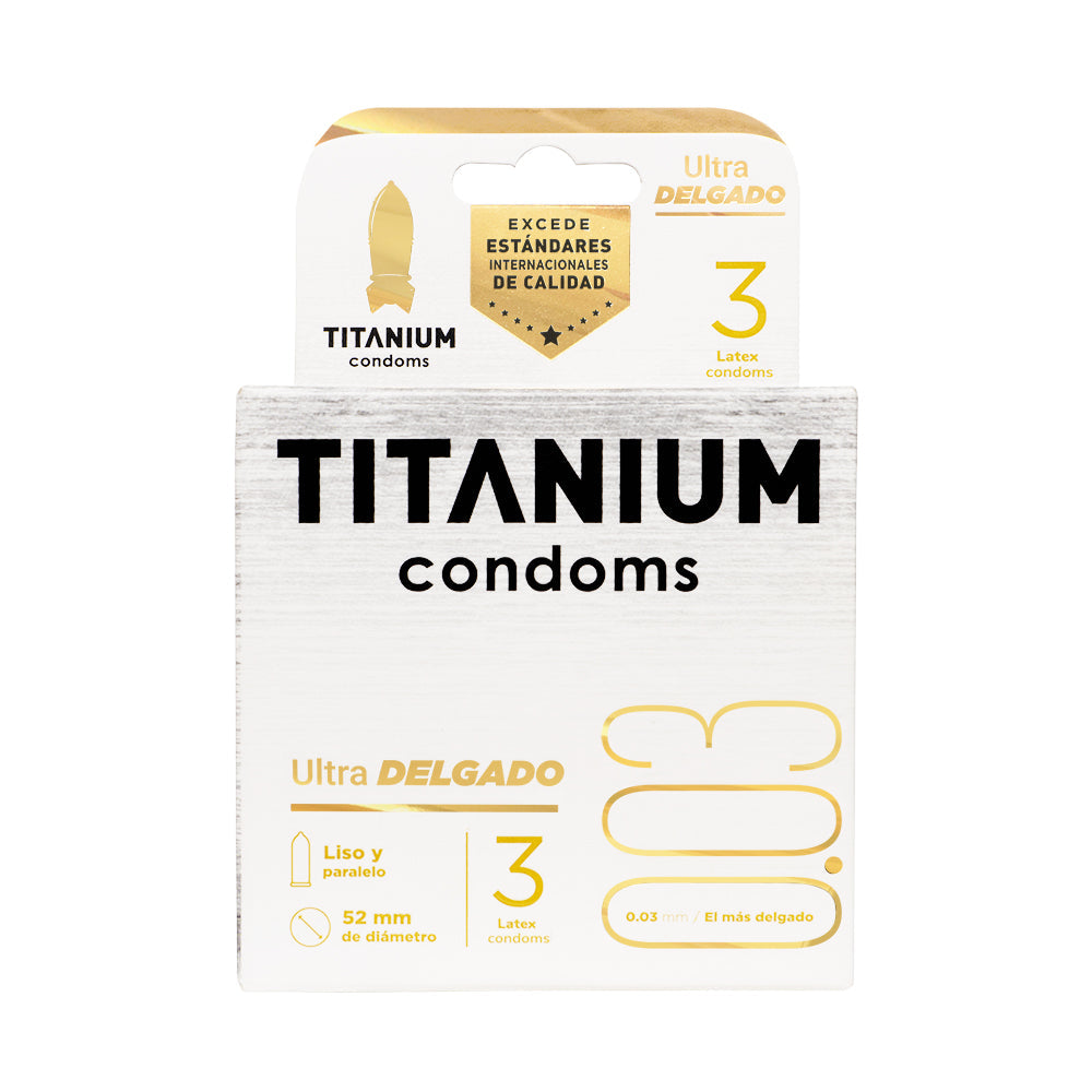 Condones Titanium Ultra Delgados x3 La Maleta Rosada