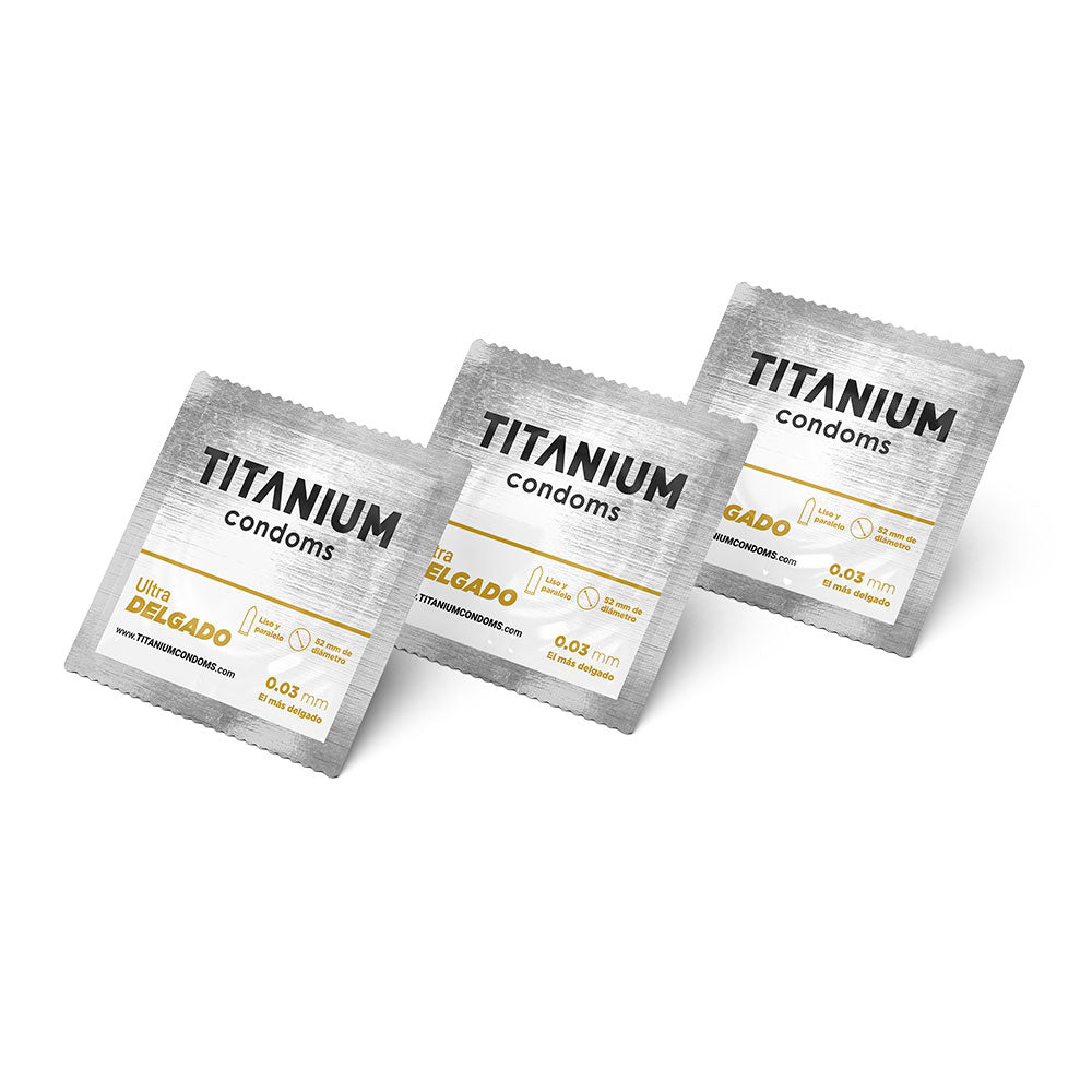 Condones Titanium Ultra Delgados x3 La Maleta Rosada