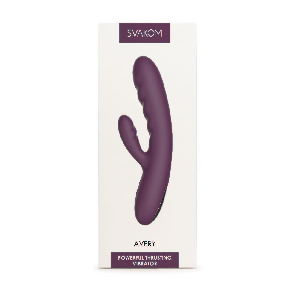 Conejo Vibrador con Empuje Avery de Svakom - La Maleta Rosada Tienda para Adultos