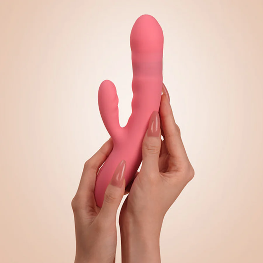 Conejo Vibrador con Empuje Avery de Svakom - La Maleta Rosada Conejo con Empuje
