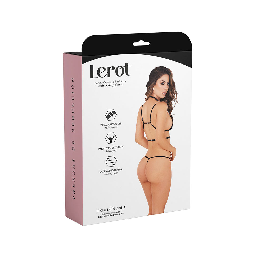 Conjunto Lencería Ambar Negro - La Maleta Rosada Tienda Erótica