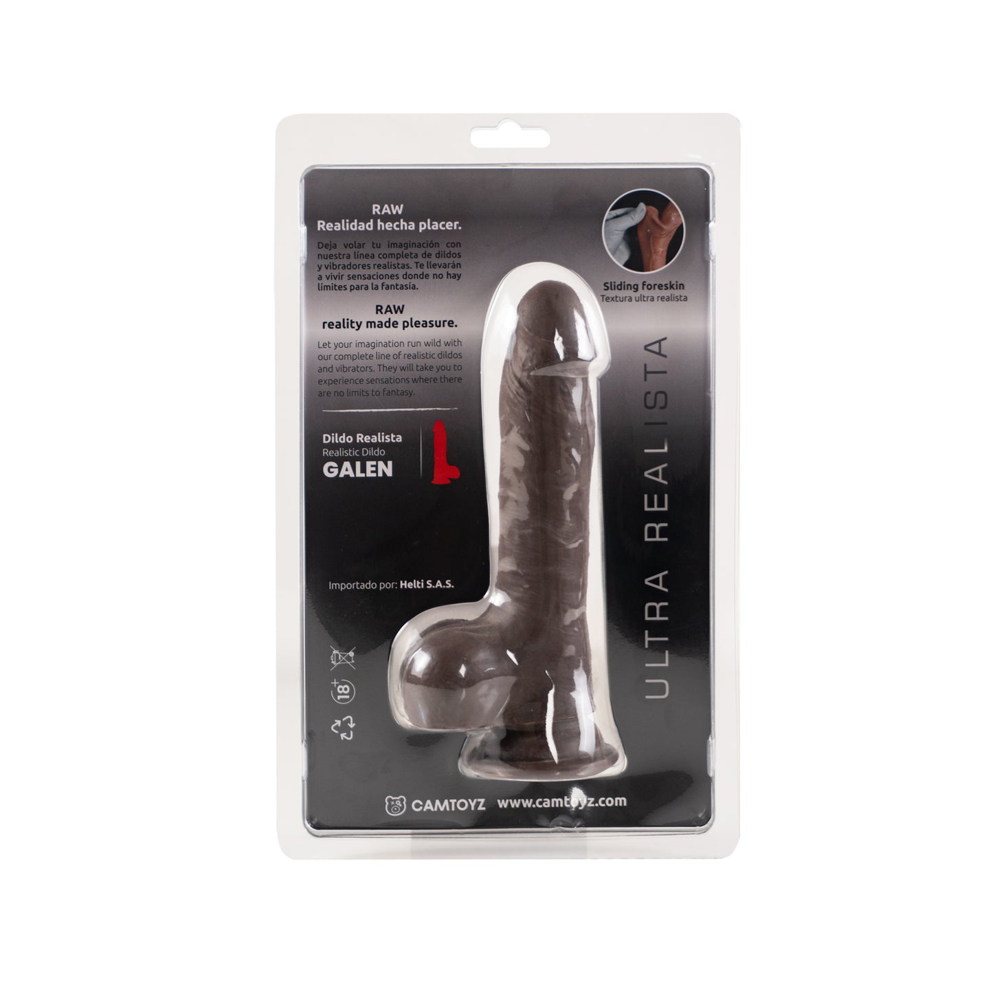 Dildo Ultra Realista Galen 19.5 cm - La Maleta Rosada Tienda Sexual