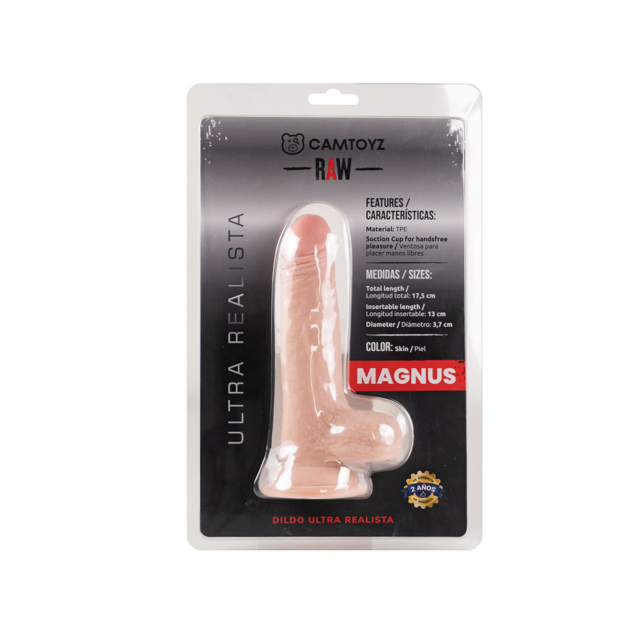Dildo Ultra Realista Magnus 17.5 cm – La Maleta Rosada Consolador Sexual