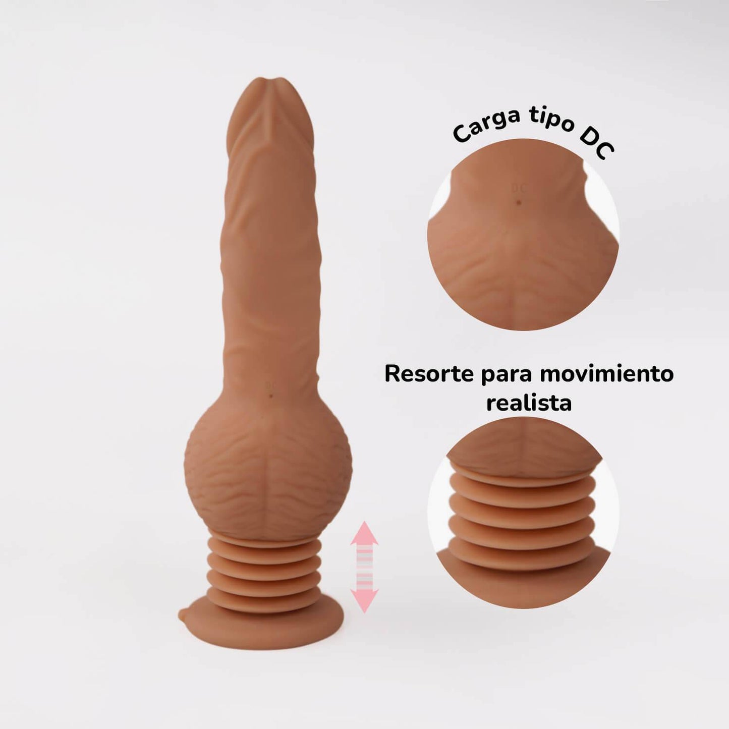 Dildo Vibrador Realista con Empuje Velosten - La Maleta Rosada Juguetes para Adulto