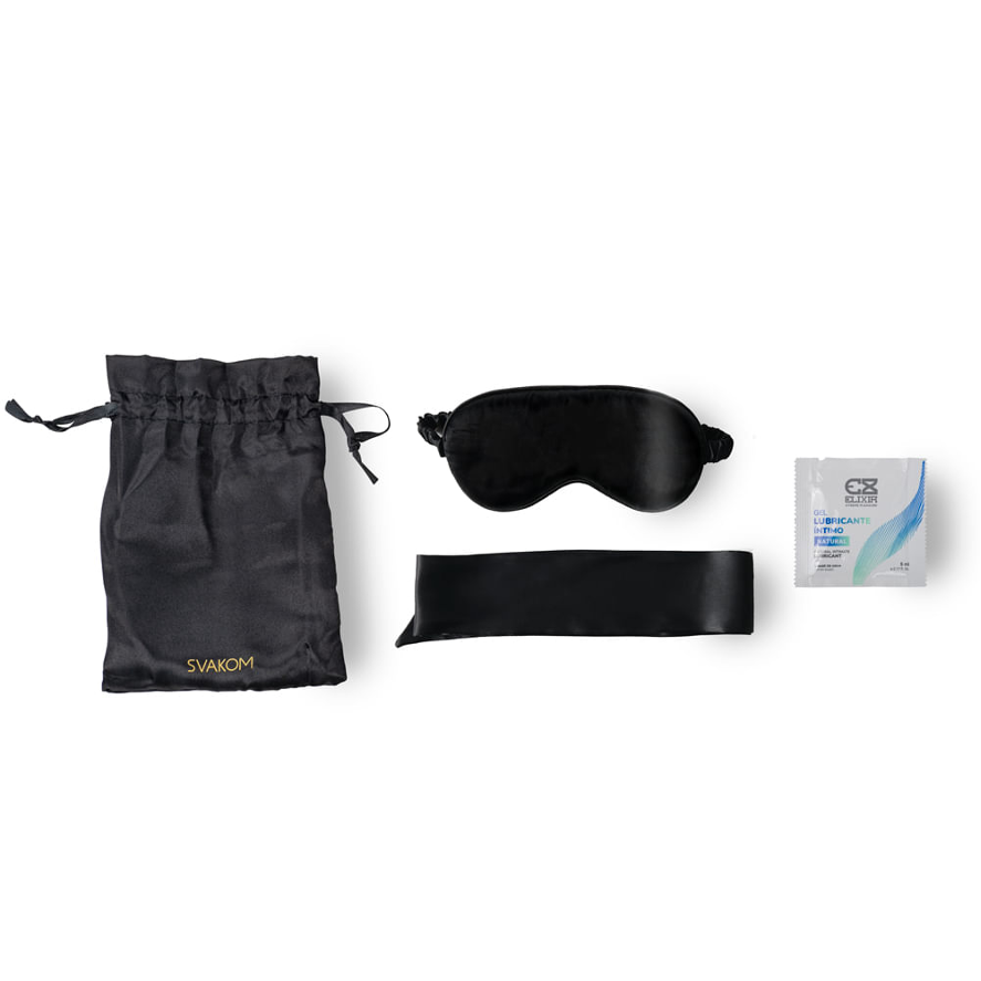 Kit Svakom Pulse Pure Antifaz y Vendas – La Maleta Rosada Vibrador para Clítoris