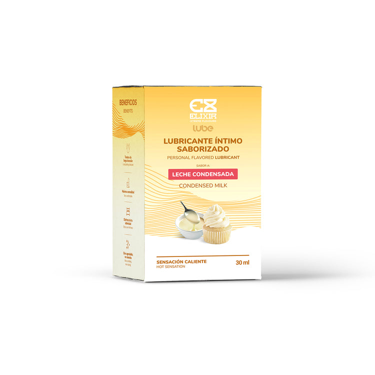 Lubricante Caliente Elixir Sabor a Leche Condensada 30ml - La Maleta Rosada Tienda para Adultos