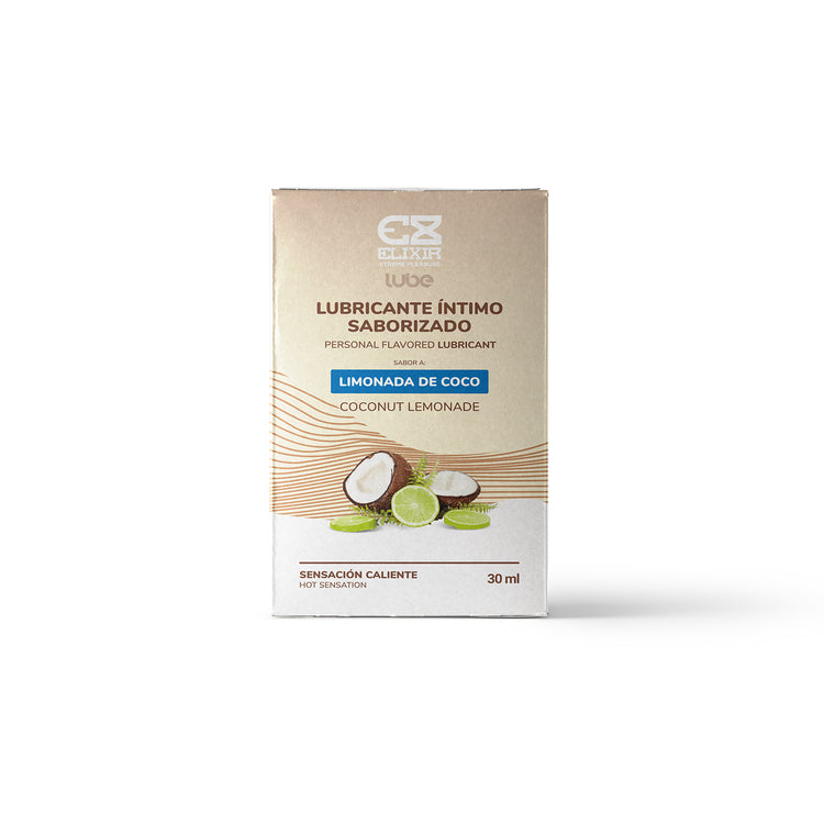 Lubricante Caliente Elixir Sabor a Limonada de Coco 30ml - La Maleta Rosada Juguetes para Adultos