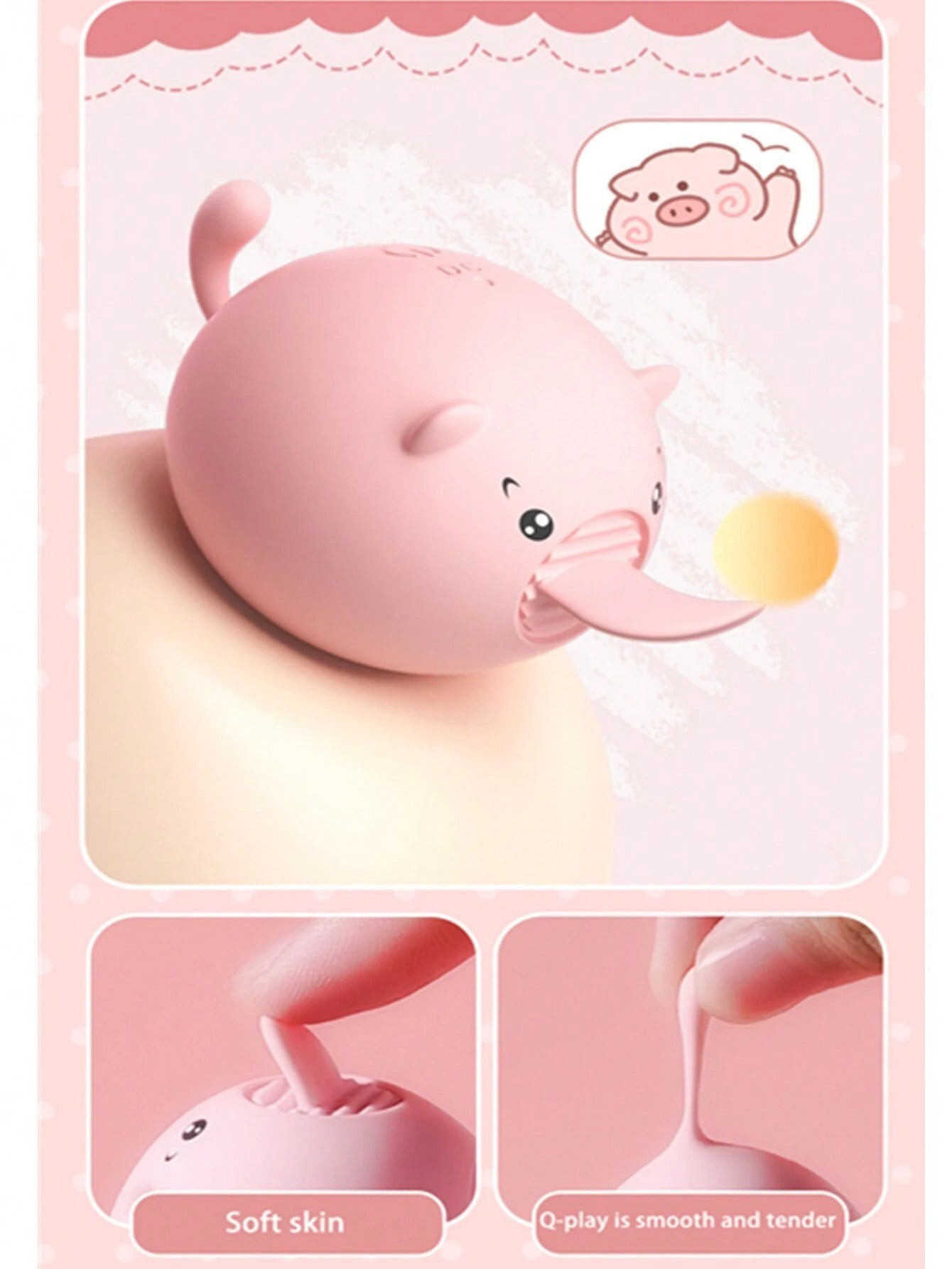 Mini Vibrador con Lengua Porky - La Maleta Rosada Juguetes Eróticos