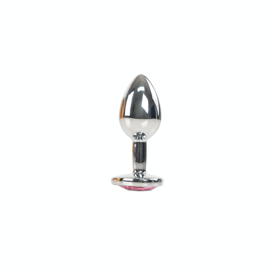 Plug Anal Metálico con Joya Talla S - La Maleta Rosada Sex Shop