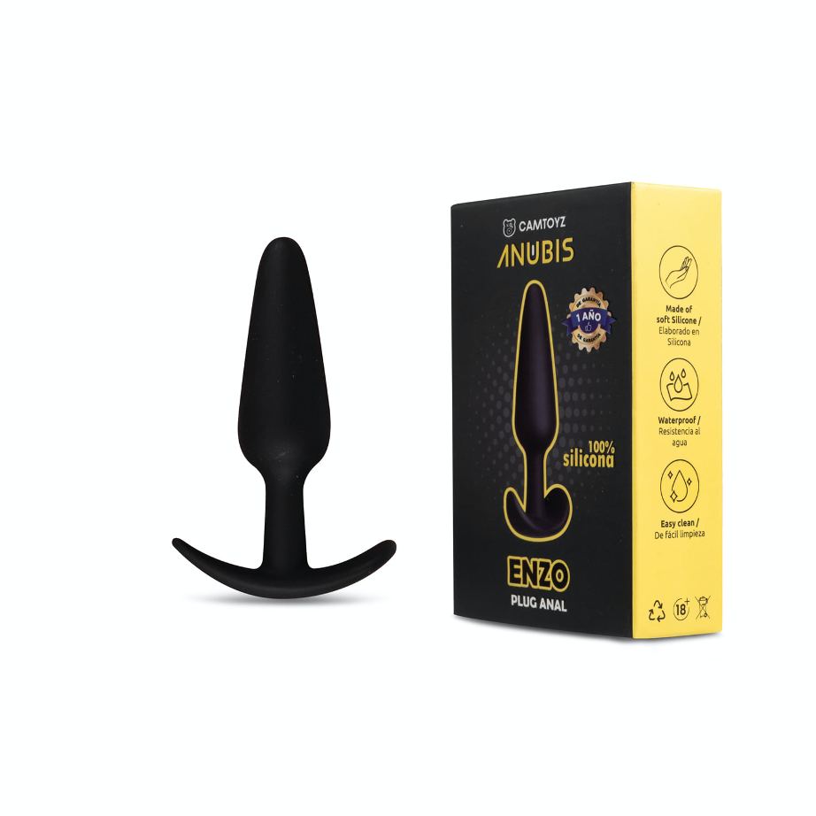 Plug Anal de Silicona con Base Curva Talla M - La Maleta Rosada Sex Shop