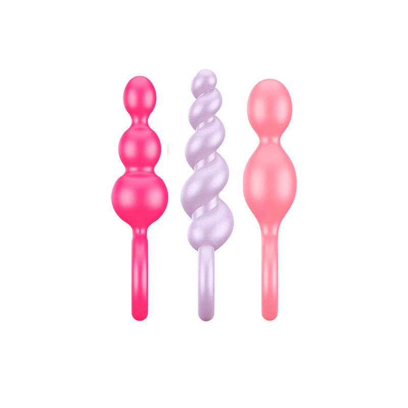 Set de Plugs Anales Satisfyer Booty Call - La Maleta Rosada Multicolor Juguetes Sexuales