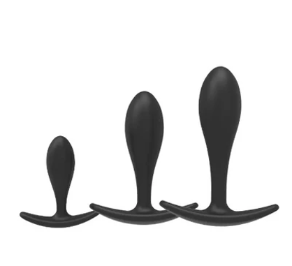 Set de 3 Plugs Acostumbradores Anales - La Maleta Rosada Juguetes Sexuales