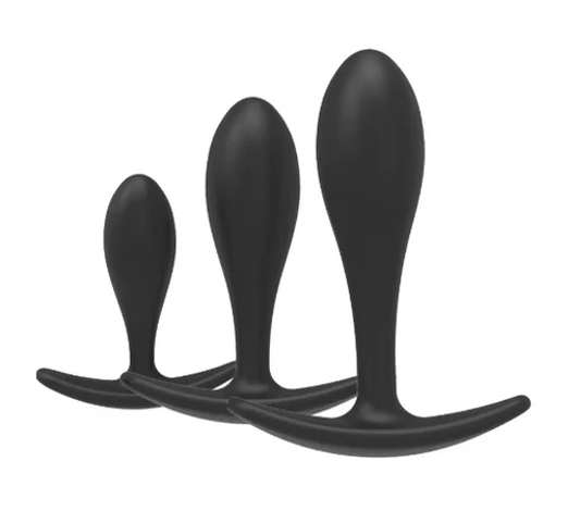 Set de 3 Plugs Acostumbradores Anales - La Maleta Rosada Sex Shop