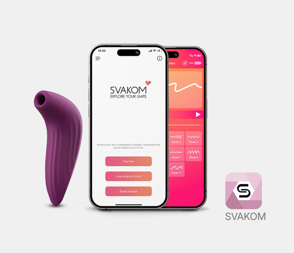 Succionador de Clítoris Pulse Union Svakom con App Morado - La Maleta Rosada Succionador Interactivo