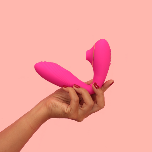 Vibrador y Succionador CLITO - La Maleta Rosada Sex Shop Online