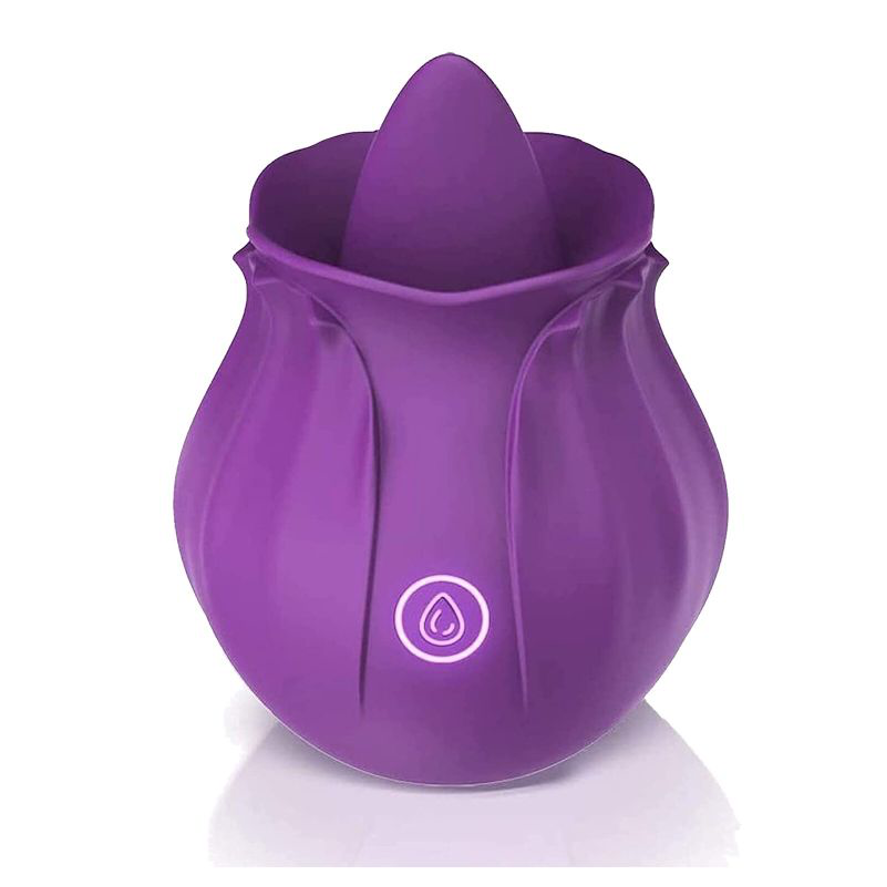 Vibrador Flower Power con Lengua – La Maleta Rosada Rosada Sex Shop