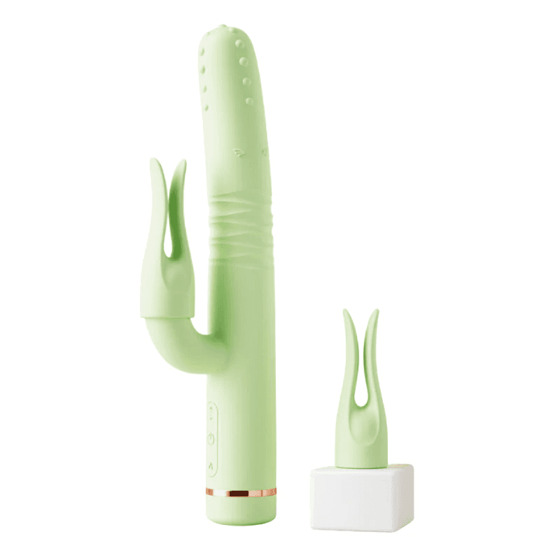 Vibrador Conejo We Love Cactus con Empuje y Calor - La Maleta Rosada Tienda Para Adultos