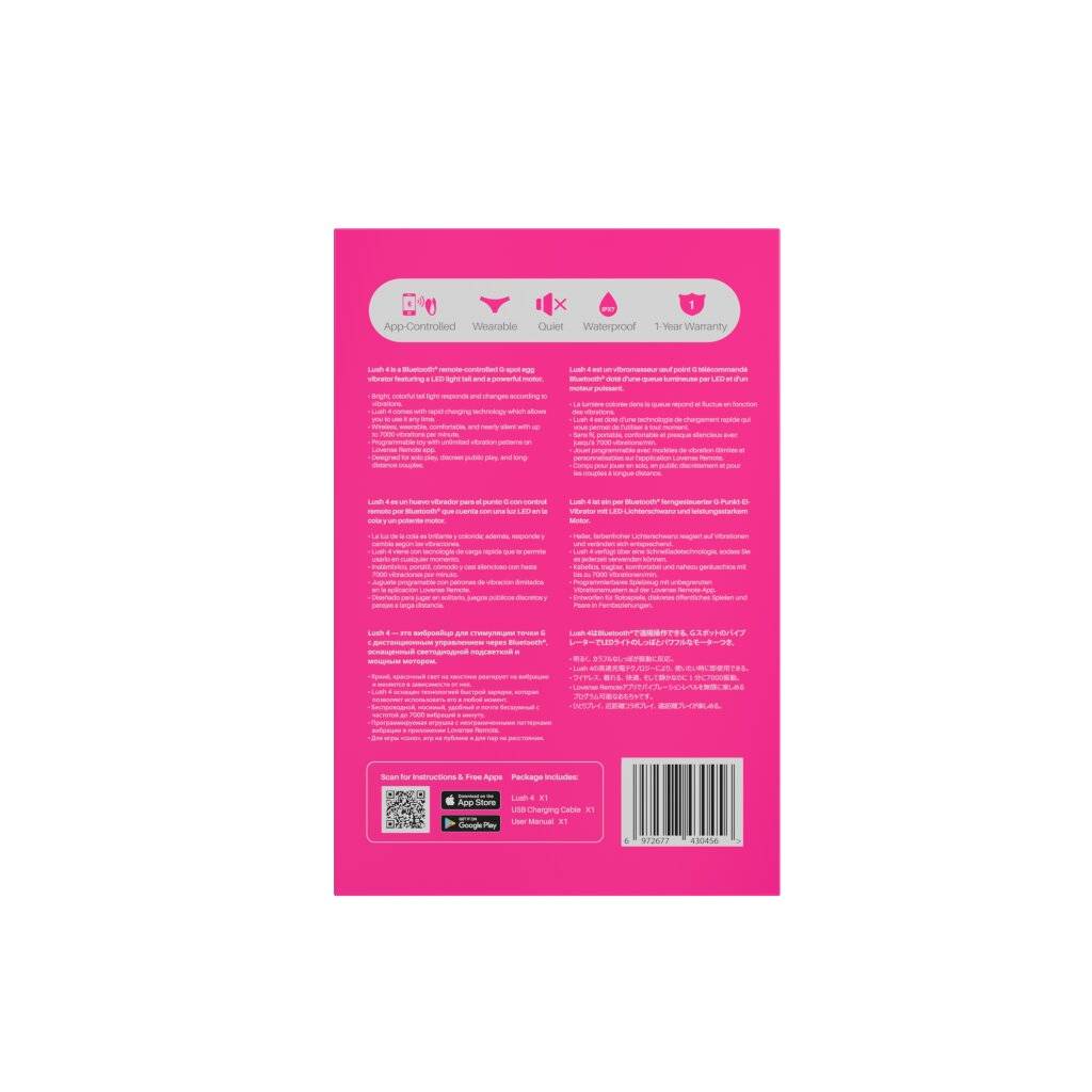 Vibrador Lovense Lush 4 - La Maleta Rosada Juguetes para Adulto
