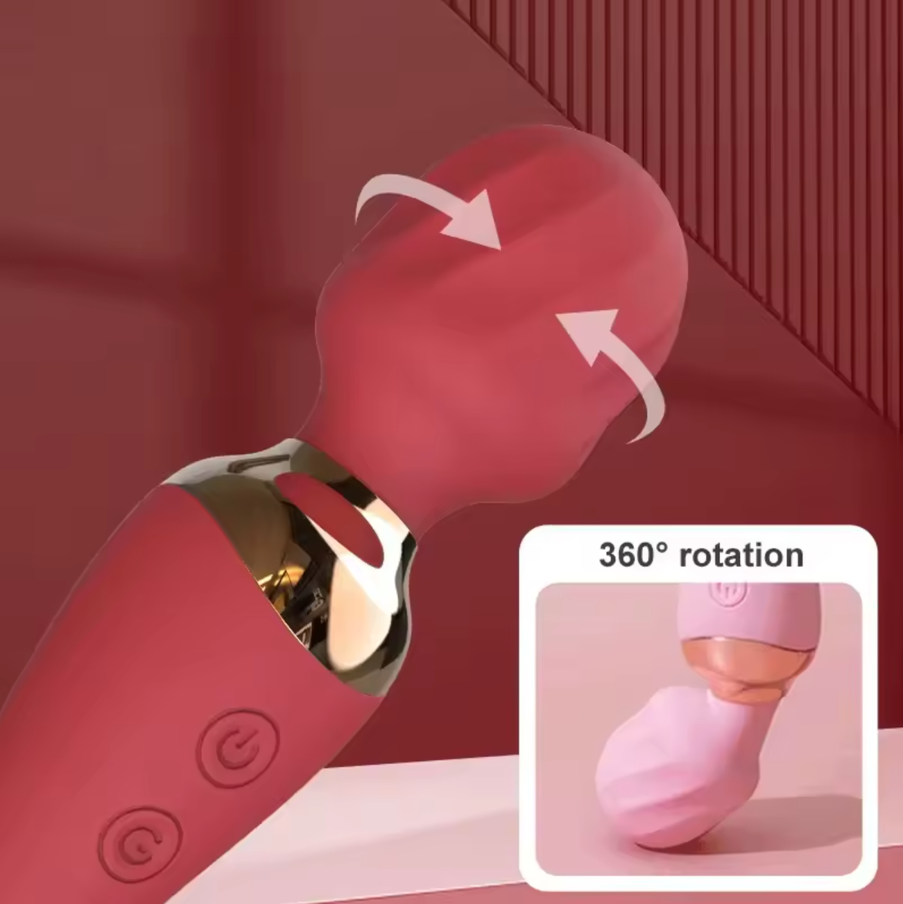 Vibrador Masajeador 2 en 1 con Calor - La Maleta Rosada Juguetes Sexuales