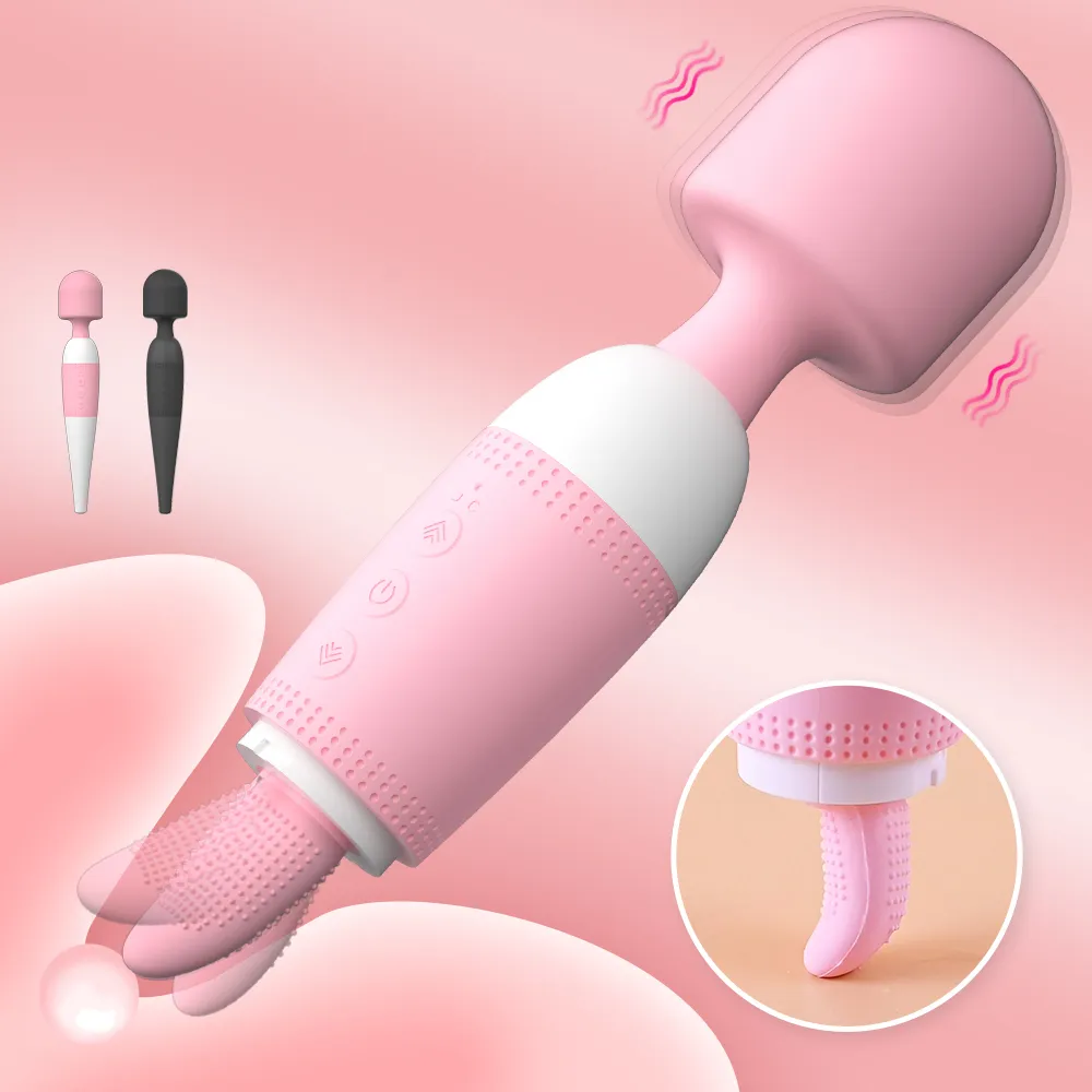 Vibrador Masajeador Hitachi con Lengua - La Maleta Rosada Micrófono Vibrador