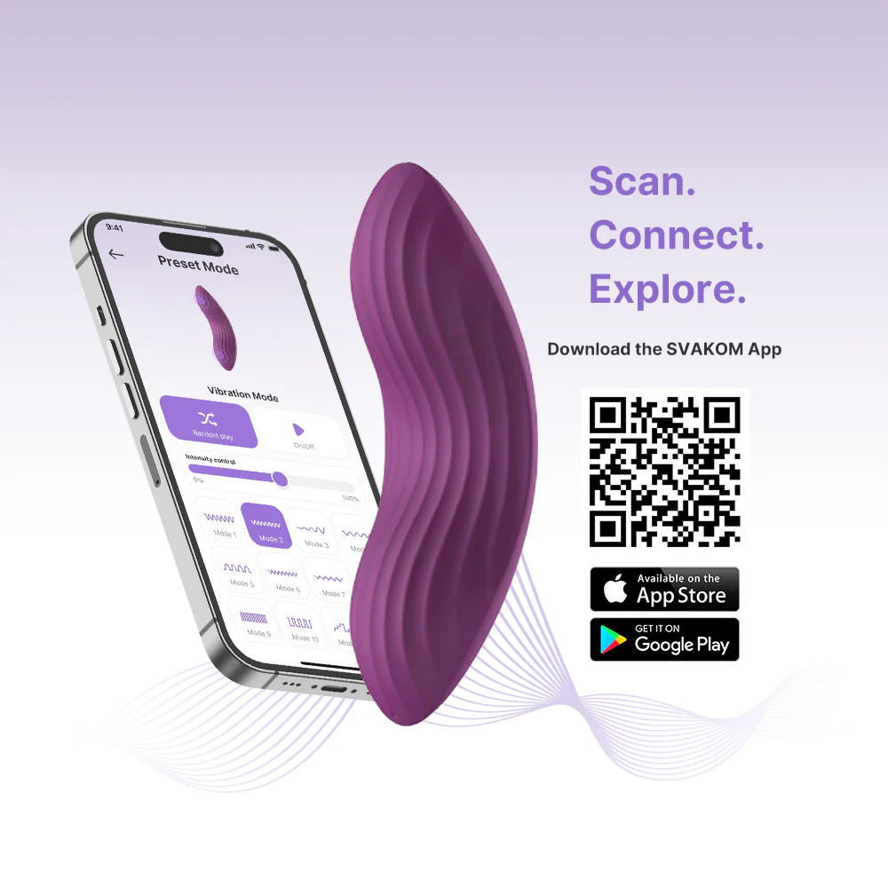 Vibrador Portable Svakom Edeny con Tanga y App - La Maleta Rosada Vibrador con App