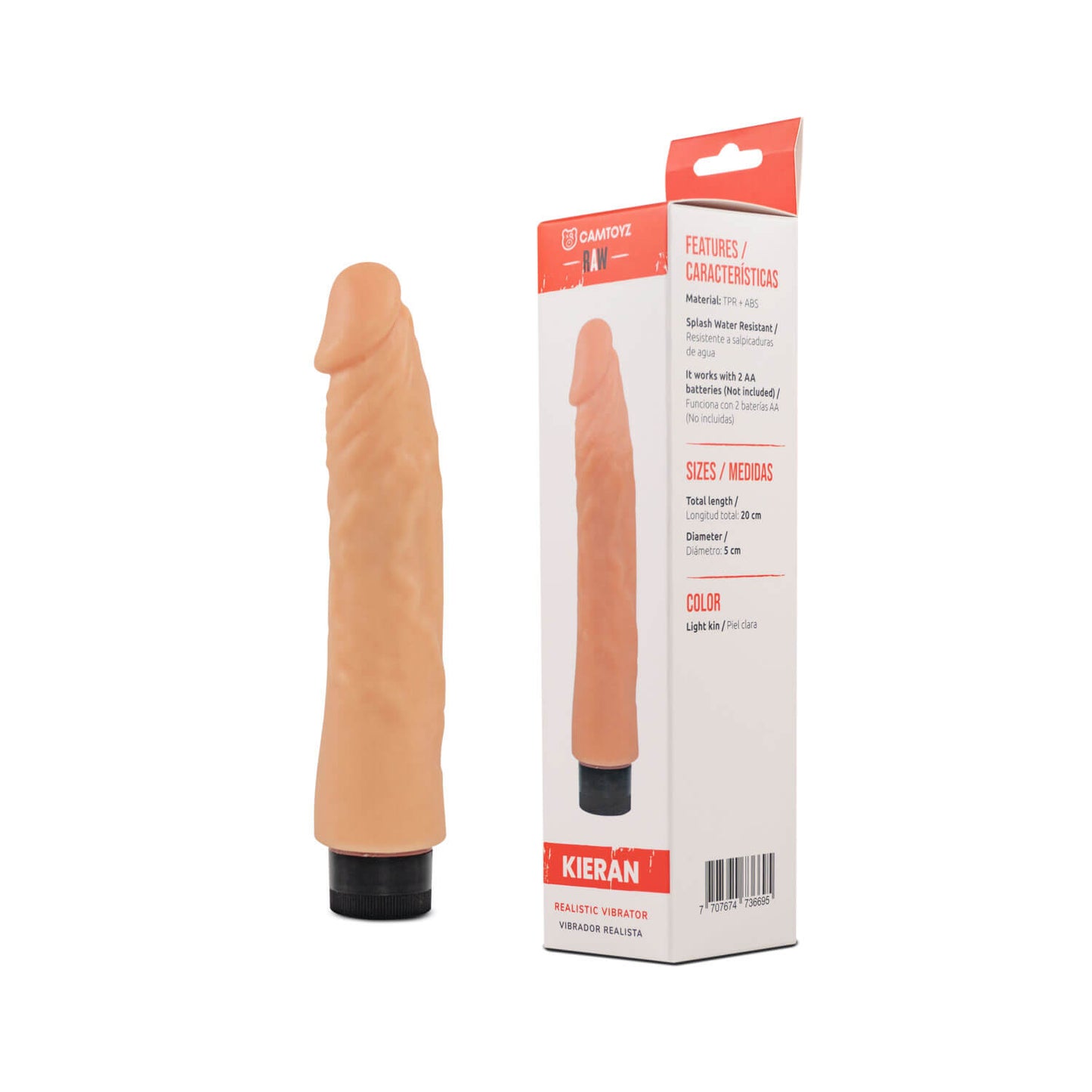 Vibrador Realista Kieran - La Maleta Rosada Sex Shop
