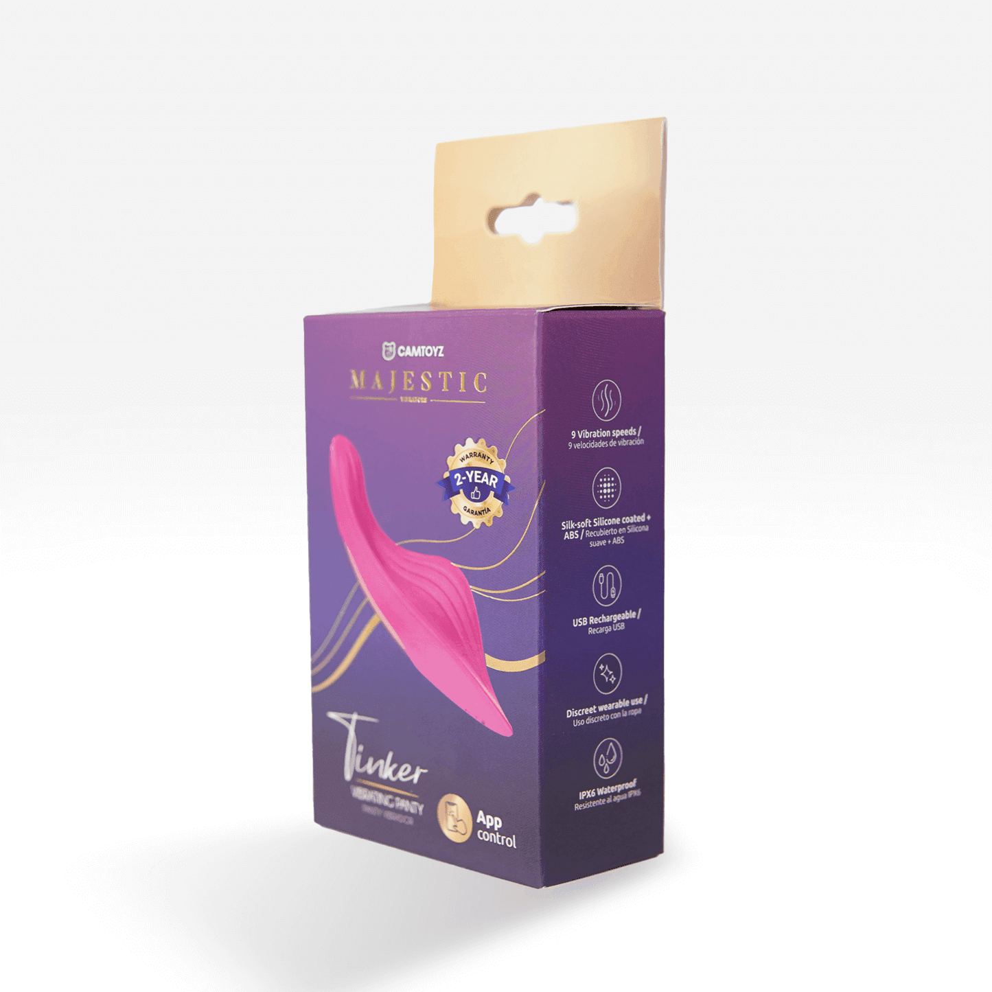 Vibrador para Panty con App Tinker - La Maleta Rosada Juguete para Adulto