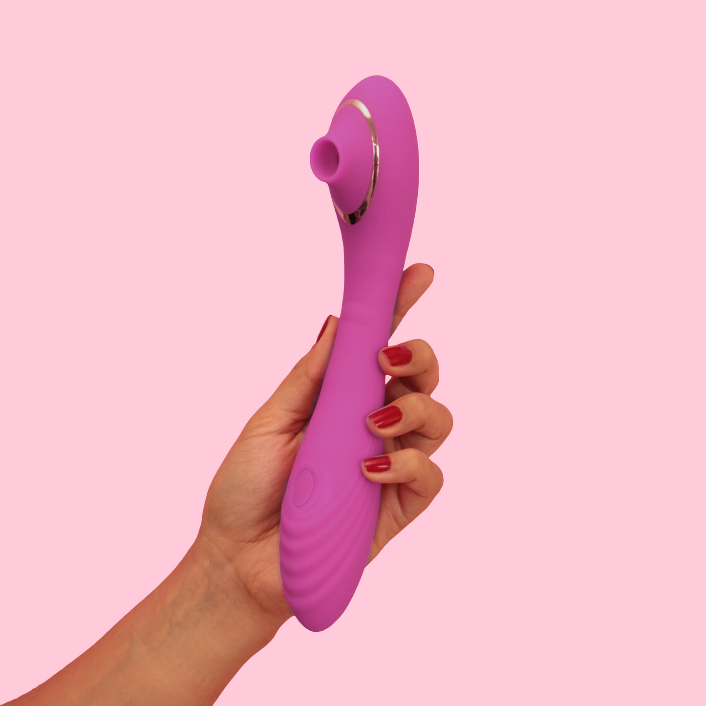 Vibrador y Succionador CLITO - La Maleta Rosada Vibrador para Parejas