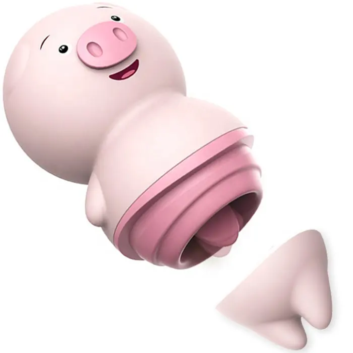 Vibrador con Lengua Piggly – La Maleta Rosada Juguetes Sexuales