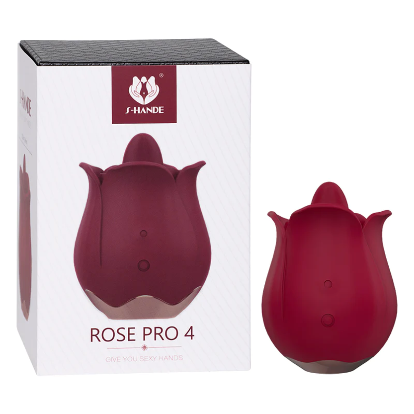 Vibrador con Lengua Rose Pro 4 - La Maleta Rosada Sex Shop Online