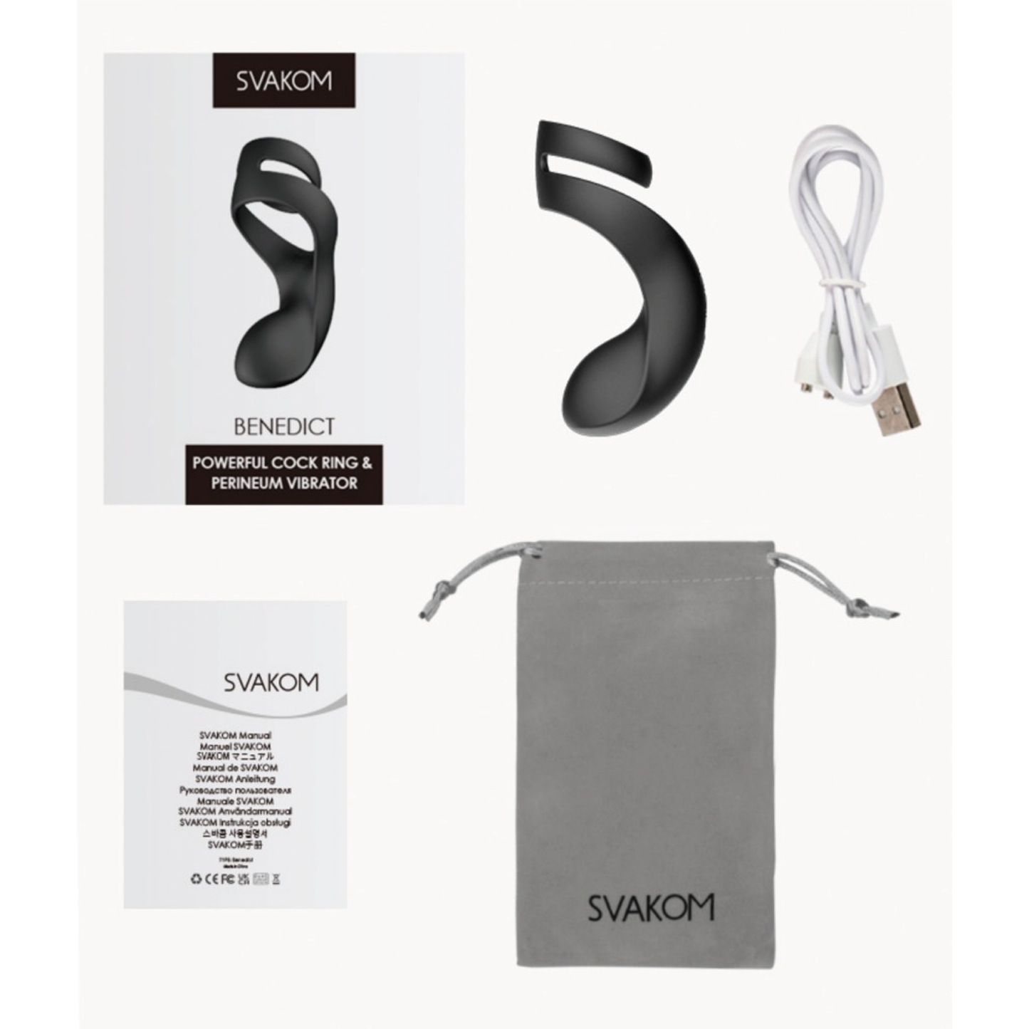 Vibrador de Perineo con Anillos para el Pene Svakom Benedict - La Maleta Rosada Estimulación de Perineo