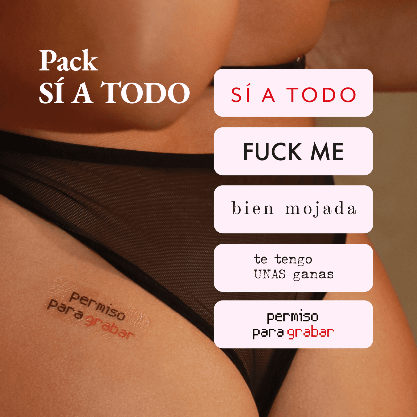 Tatuajes Eróticos Temporales Wet Carlota