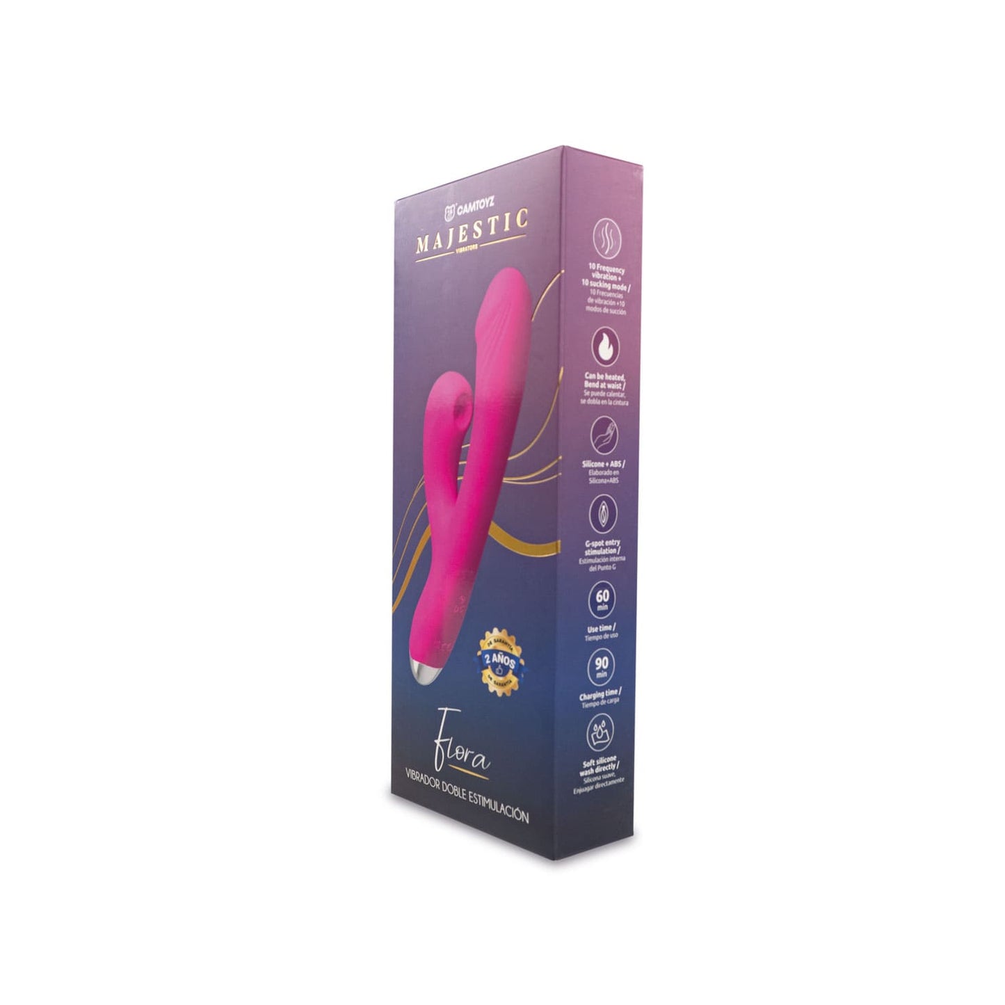 Vibrador Doble Estimulación Flora Camtoyz - La Maleta Rosada juguetes sexuales