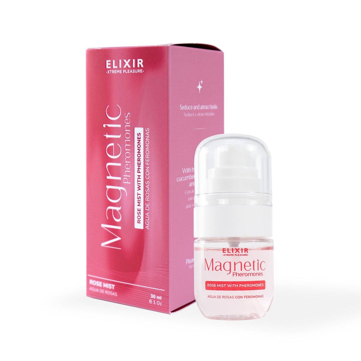 Agua de Rosas con Feromonas Magnetic Elixir - La Maleta Rosada Tienda Erótica