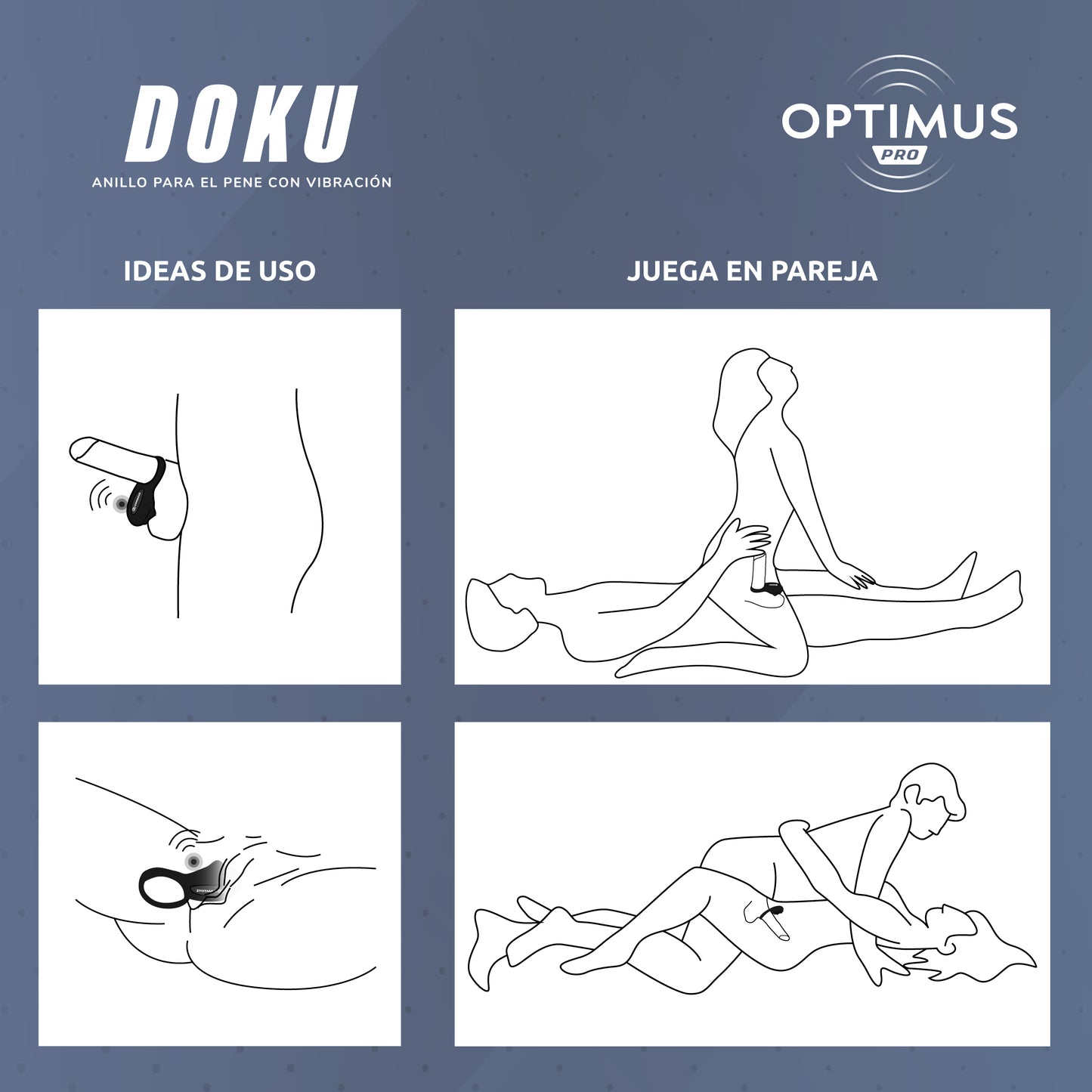 Anillo Vibrador con App Doku - La Maleta Rosada Anillos para el Pene