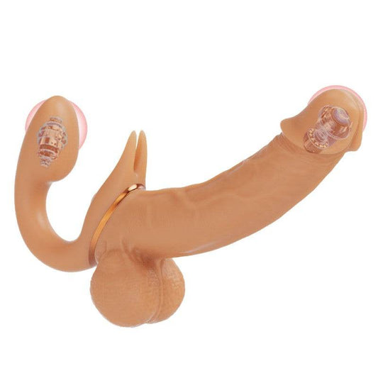 Arnés Vibrador Flexible con Empuje Cannon - La Maleta Rosada Juguetes Sexuales