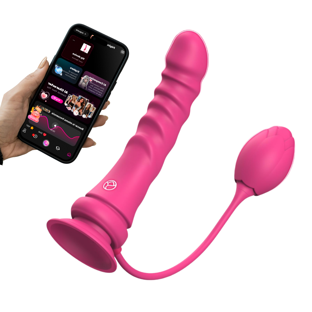 Arnés Vibrador Rose con App - La Maleta Rosada Sex Shop