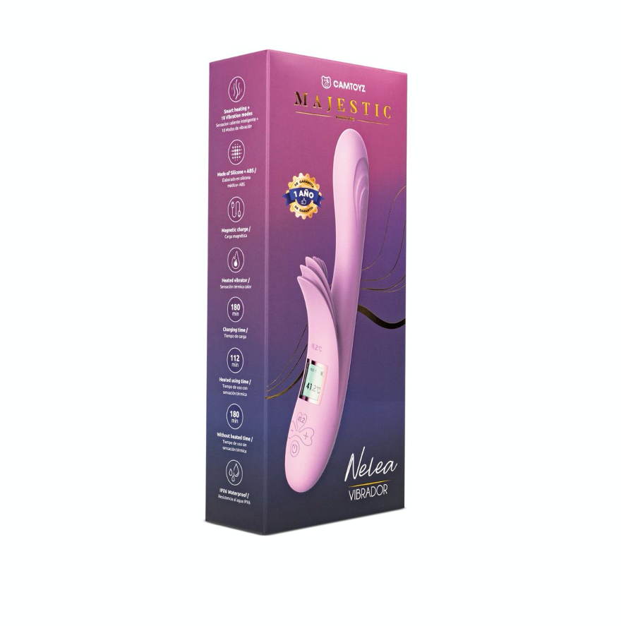 Conejo Vibrador Nelea con Temperatura - La Maleta Rosada Tienda Sexual