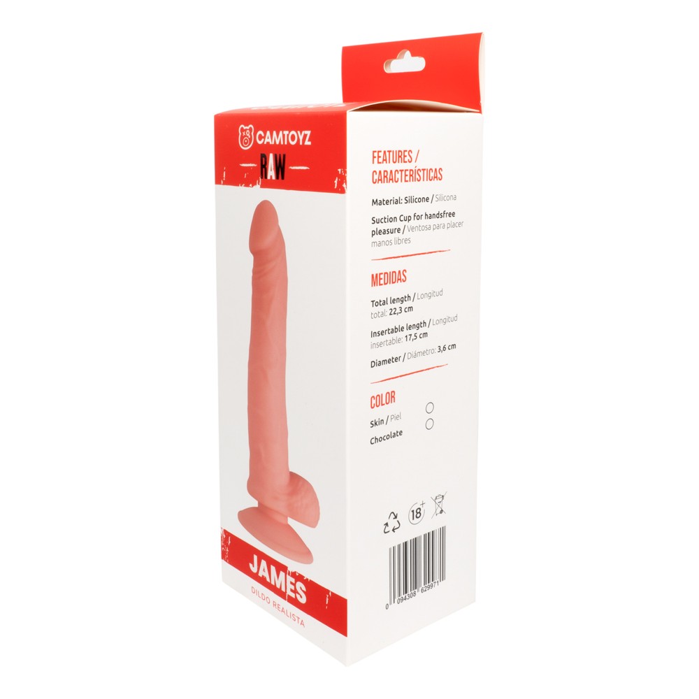 Dildo Realista James 21cm La Maleta Rosada