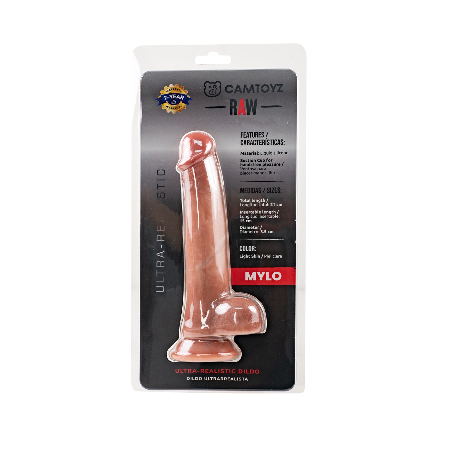 Dildo Hiper Realista Mylo 21 cm - La Maleta Rosada Tienda Sexual