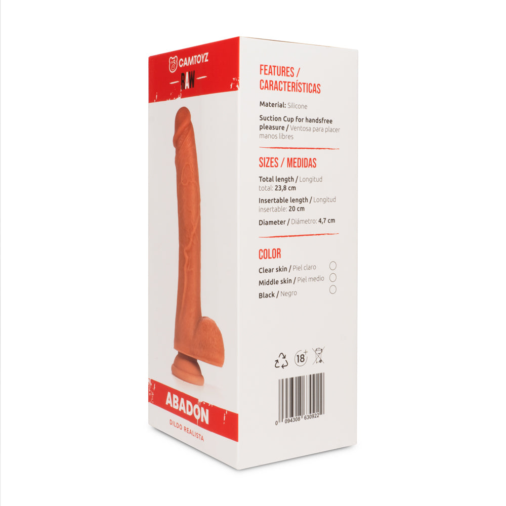 Dildo Realista Abadon 24 cm - La Maleta Rosada Tienda Erótica