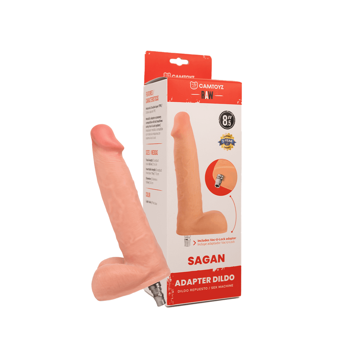 Dildo Ultra Realista Repuesto Sagan para Sex Machine Lovense - La Maleta Rosada Juguetes Sexuales