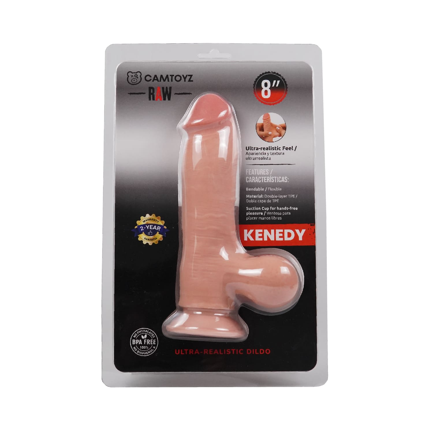 Dildo Ultra Realista con Piel Deslizable Kenedy - La Maleta Rosada Sex Shop