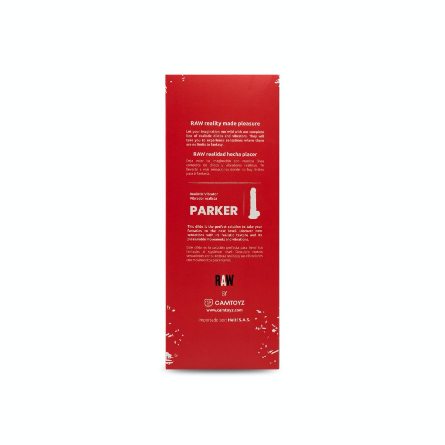 Dildo Vibrador Realista Parker 20 cm con Rotación - La Maleta Rosada Juguetes Eróticos