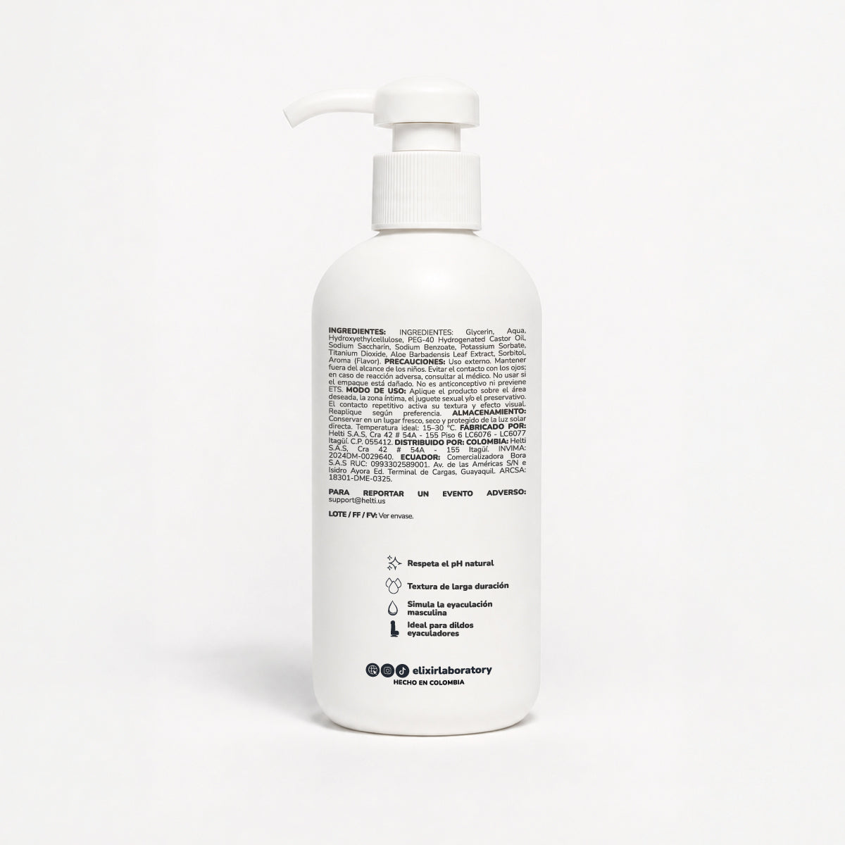 Lubricante Íntimo Cremoso Blanco Elixir - La Maleta Rosada Juguetes Sexuales