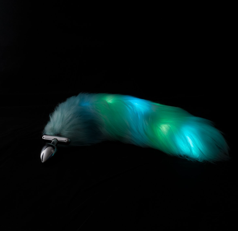 Plug Anal con Cola Luminosa Dexter - La Maleta Rosada Juguetes Sexuales