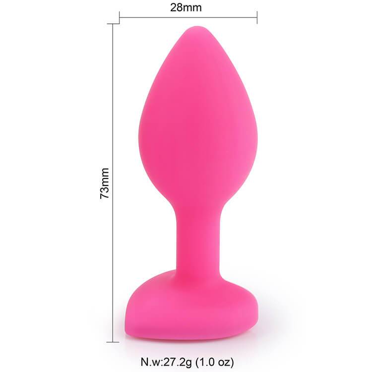 Plug Anal de Silicona con Joya Talla S - La Maleta Rosada Juguetes Sexuales