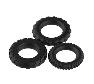 Set de 4 Anillos de Silicona - La Maleta Rosada Tienda Erótica